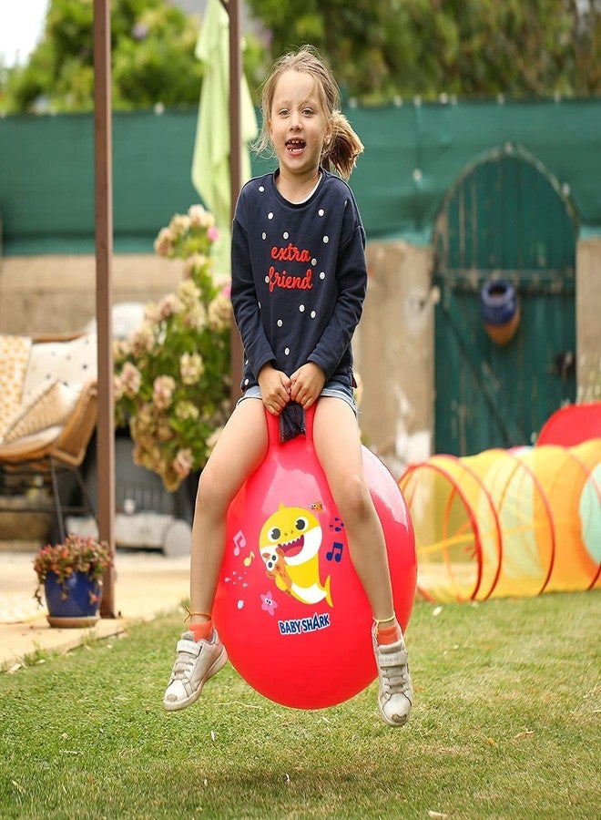 Cyrox كرة القفز الكرتونية من سيروكس، كرة تمارين قابلة للنفخ، كرة نطاطة للجلوس، كرة تعليمية مبكرة للأطفال، كرة نطاطة بمقابض، كرة مطاطية للقفز (قطعة واحدة) - Image 4